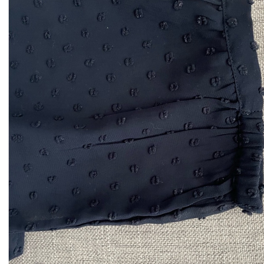 J. Crew Navy blue Swiss dot blouse - Picture 4 of 7